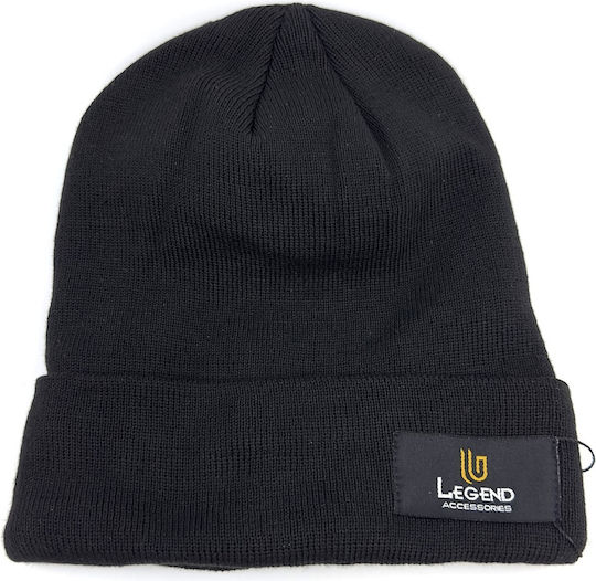 Beanie Ανδρικός Σκούφος Πλεκτός σε Μαύρο χρώμα
