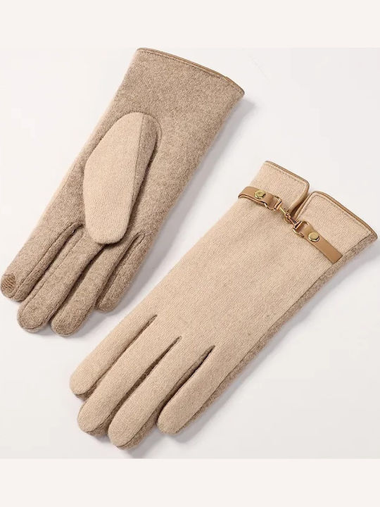Women's Woolen Touch Gloves Beige