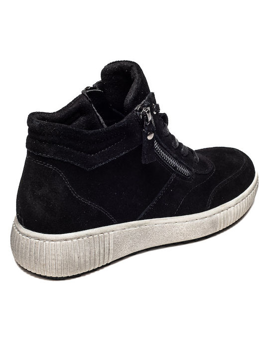 Wildleder Stiefeletten Damen Schwarz