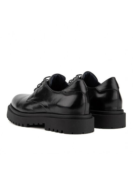 Leder Herren Freizeitschuhe Schwarz