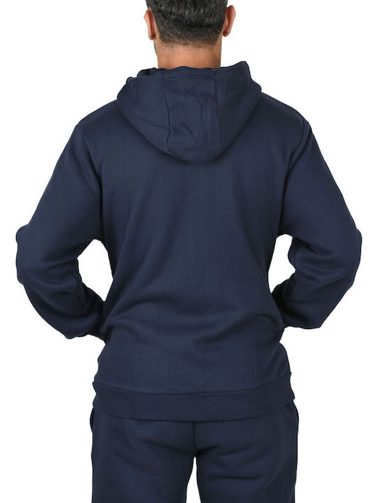 Nautica Men's Sweatshirt Jacket with Hood and Pockets Blue