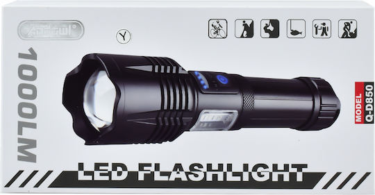 Andowl Επαναφορτιζόμενος Φακός LED με Μέγιστη Φωτεινότητα 1000lm Qd850