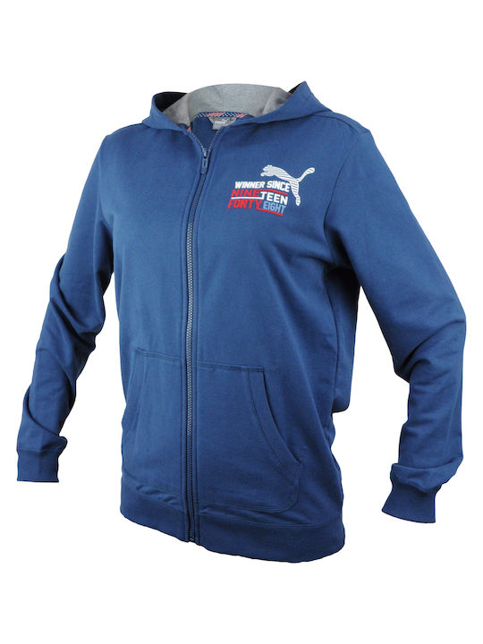 Puma Kinder-Sweatjacke mit Kapuze Blau