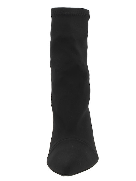 Damen Chelsea Stiefeletten mit hohem Absatz Schwarz