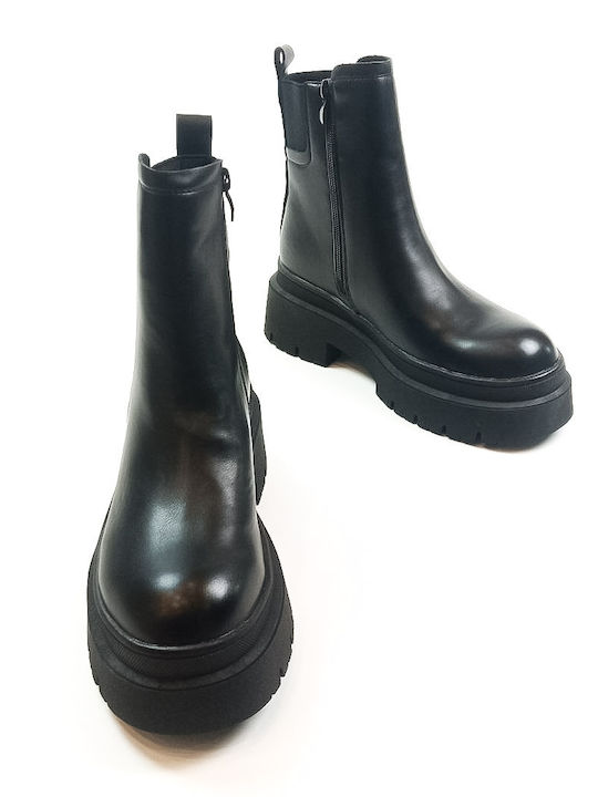 Damen Chelsea Stiefeletten Schwarz
