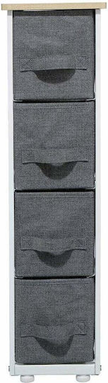 Sertar de depozitare din material textil cu 4 sertare L48xW20xH73.5buc