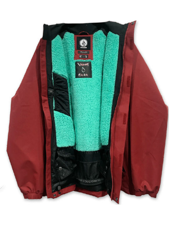 Volcom Ravraah G0652412-MAR Ανδρικό Μπουφάν για Σκι & Snowboard Κόκκινο