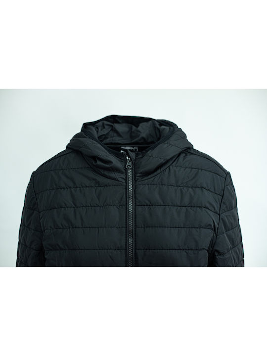 Diadora Herren Winter Jacke Lässig Schwarz