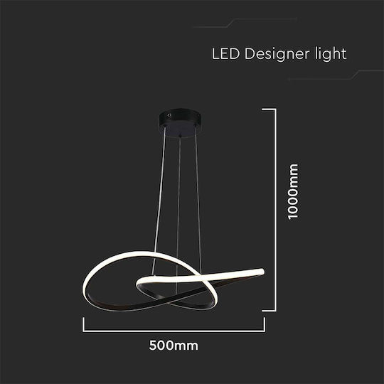 V-TAC Designer Deckenleuchte Weiß LED mit Warmes Weiß Licht 50x100cm