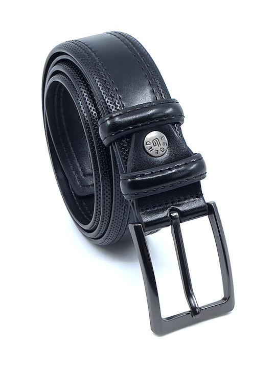 Herren Gürtel Leder Schwarz