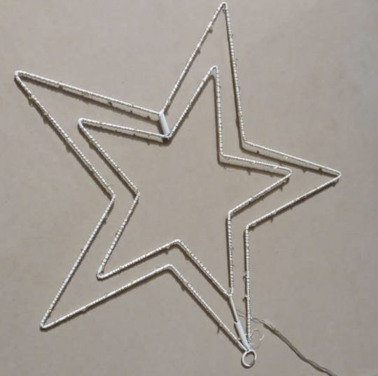 TnS Weihnachtlicher Anhänger Stern Beleuchtetes Kunststoff Warmes Weiß