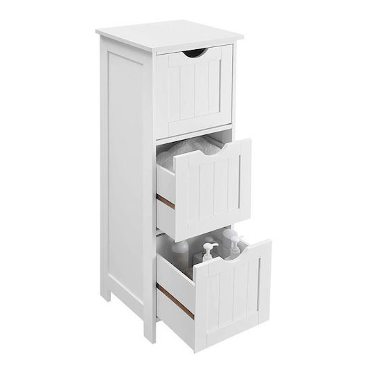 Vasagle Wall Hung Cabinet Bathroom Column Cabinet L32xD30xH81cm White