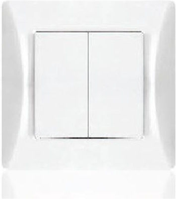Lineme Recessed Wall Switch Lighting Two-Way with Frame White