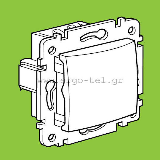 Legrand Valena 06 Χωνευτός Διακόπτης Τοίχου Μονός χωρίς Πλαίσιο Aller Retour Ivory