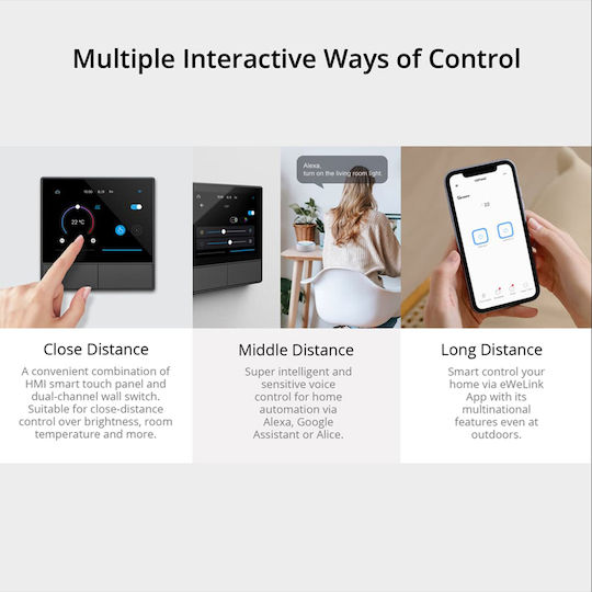 Sonoff Nspanel Recessed Wall Switch with Touch Screen Wi-Fi White