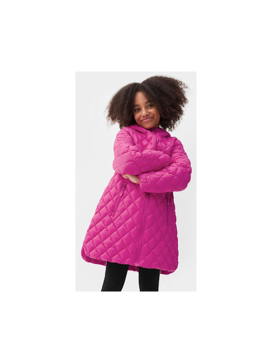 4F Quilted Coat Fuchsia