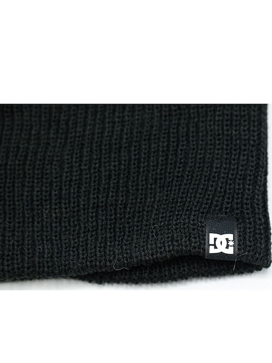 Skully Beanie Ανδρικός Σκούφος με Rib Πλέξη σε Μαύρο χρώμα