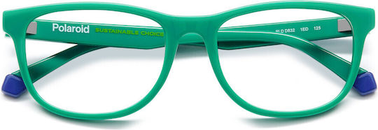 Polaroid Acetate Prescription Eyeglass Frame Green PLDD832 1ED