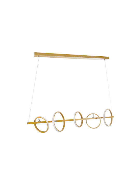 GloboStar Circolare Hängelampe Gold 120x25x25cm.