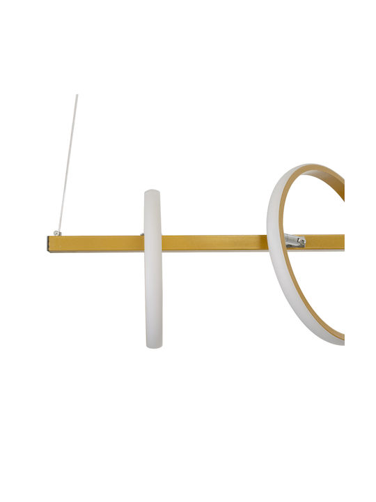 GloboStar Circolare Hängelampe Gold 120x25x25cm.