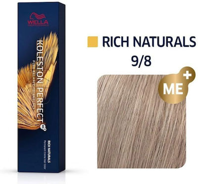 Wella Koleston Perfect Rich Naturals Vopsea de Păr 9/8 Foarte deschis blond foarte deschis Pearl 60ml