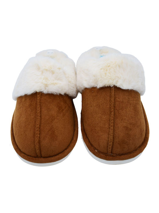 Tiglio Women's Slippers with Fur Brown