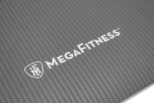 MegaFitness Pilates Exercise Mat Grey with Carry Strap (180x60x1.5cm)