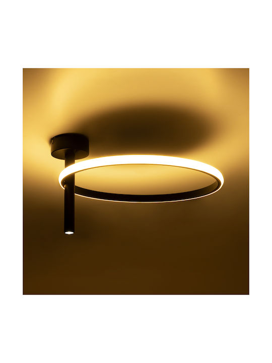GloboStar Verona Ceiling Mount Light 40cm Black with Integrated LED