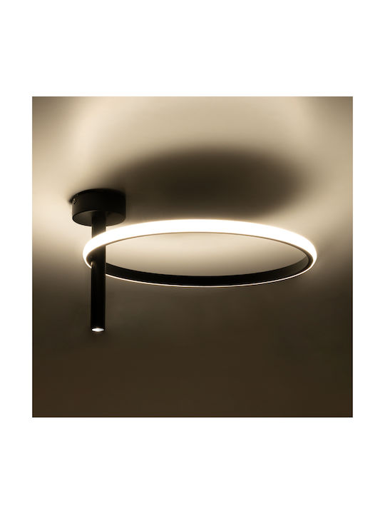 GloboStar Verona Ceiling Mount Light 40cm Black with Integrated LED