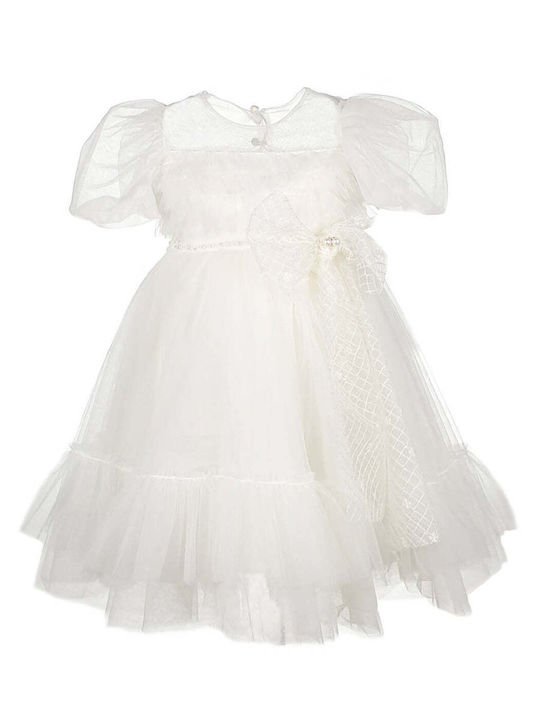 Designer's Cat Kids Dress Tulle White