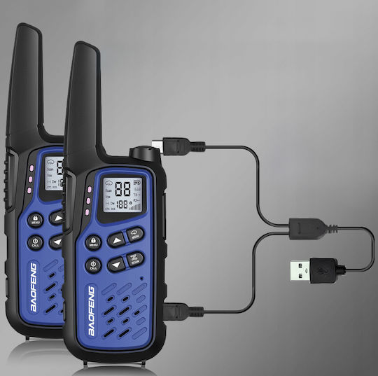 Baofeng Bf-t25e Wireless Transceiver PMR 0.5W with Monochrome Screen Dark Blue