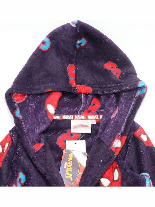 Marvel Comic Books Kinder Bademantel Winterlich Fleece Lila