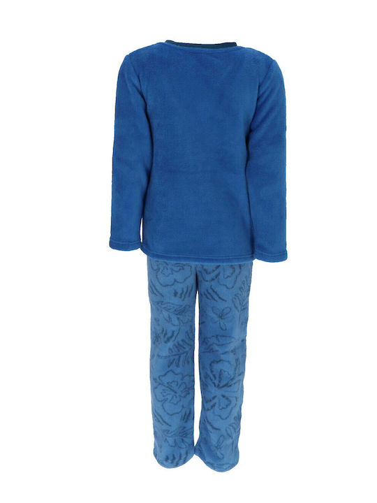 Disney Kinder Schlafanzug Winterlich Fleece Blau Lilo And Stitch