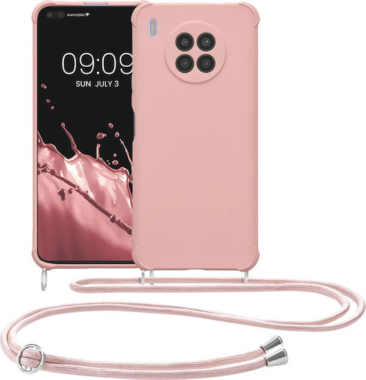 KWmobile Matte Back Cover Silicon cu Curea Verde (Huawei Nova 8i)