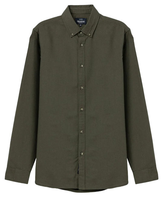 Langärmlig Hemd Khaki