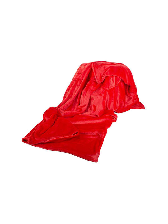 Snuggie Fleecedecke mit Ärmeln 140x200cm Rote
