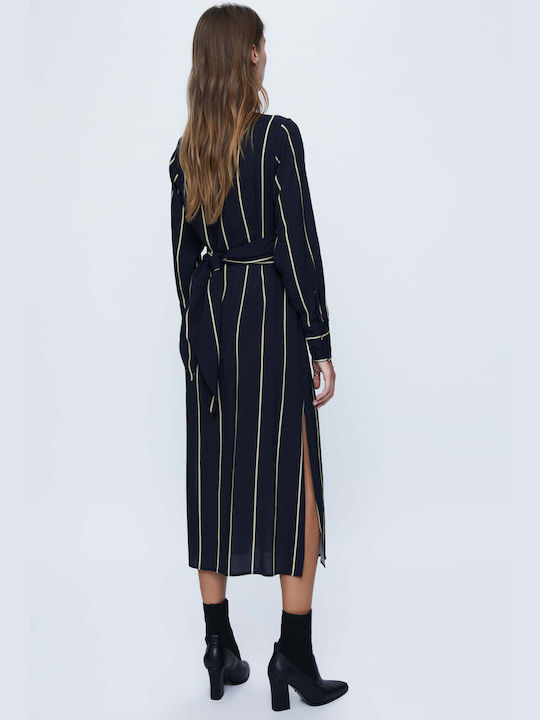 Wild Pony Midi Shirt Dress Dress Black