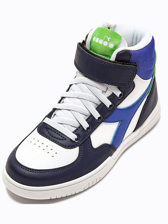 Diadora Kids Sneakers High White / Dark Blue-navy Blue