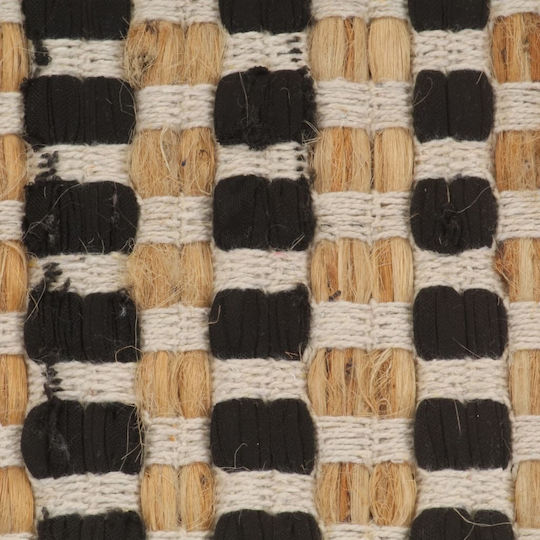 vidaXL Bath Mats Set Jute Toilet 133220 Black Velvet-Black Metal