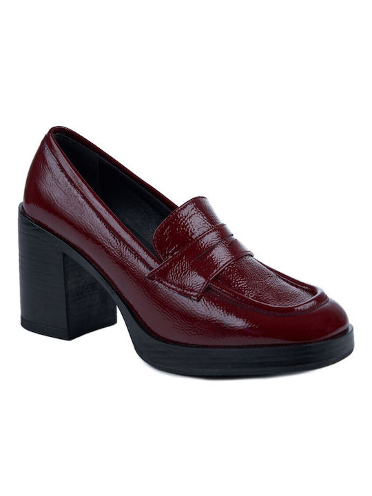 Commanchero Original Pantofi cu toc din Lăcuit Burgundy