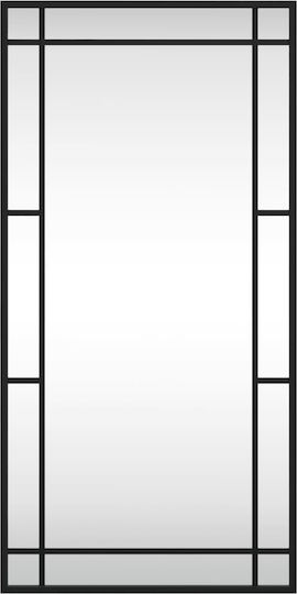 vidaXL Oglindă de Perete cu Negru Ramă din Metalic 80x40cm 1buc