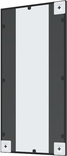 vidaXL Oglindă de Perete cu Negru Ramă din Metalic 80x40cm 1buc