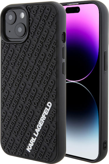 Karl Lagerfeld Karl 3D Logo Back Cover Plastic Black (iPhone 15)