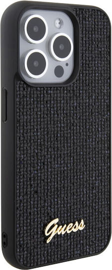Guess Disco Metal Script Back Cover Metallic Black (iPhone 15 Plus)