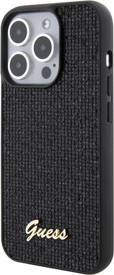 Guess Disco Metal Script Back Cover Metallic Black (iPhone 15 Plus)