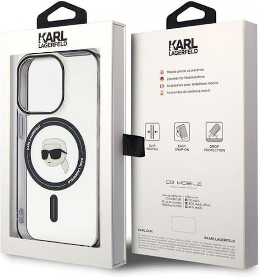 Karl Lagerfeld Karl`s Head Magsafe Back Cover Πλαστικό Διάφανο (iPhone 15)