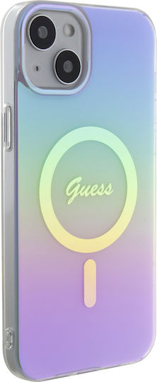 Guess Iml Iridescent Magsafe Back Cover Plastic Violet (iPhone 15)