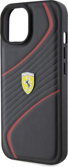 Ferrari 6.1" Back Cover Plastic Black (iPhone 15)
