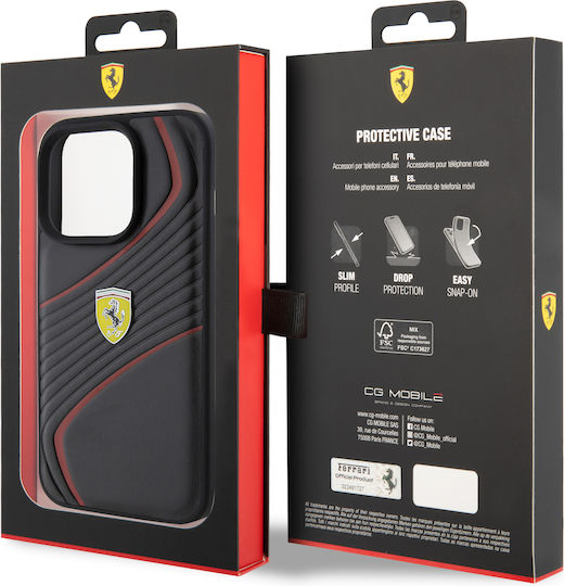 Ferrari 6.1" Back Cover Πλαστικό Μαύρο (iPhone 15 Pro)