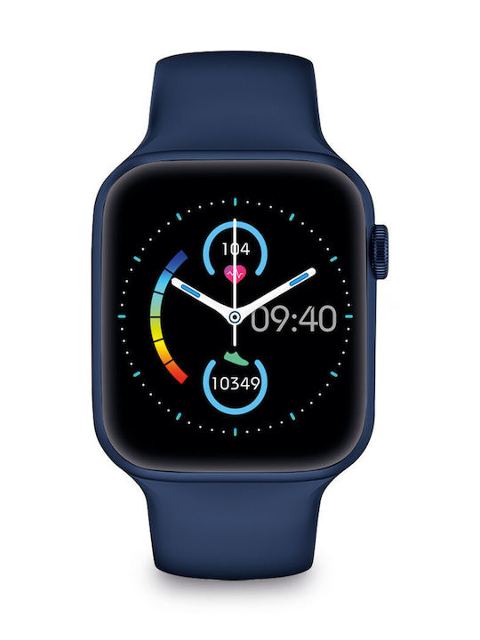 Ksix Urban 4 Aluminium Smartwatch with Heart Rate Monitor (Blue)